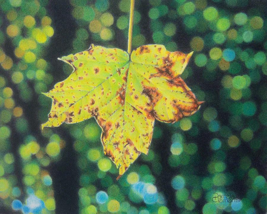 Gold Leaf Drawing by Pamela Clements