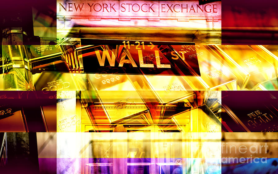 Gold on Wall Street Photograph by John Rizzuto