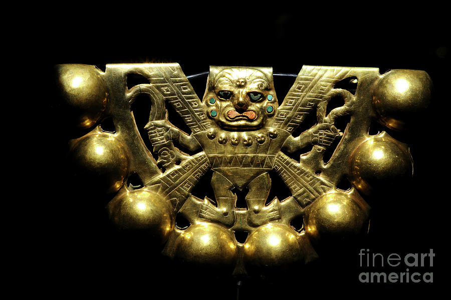 Gold Ornament From Lord Of Sipans Tomb Photograph by Marco Ansaloni / Science Photo Library