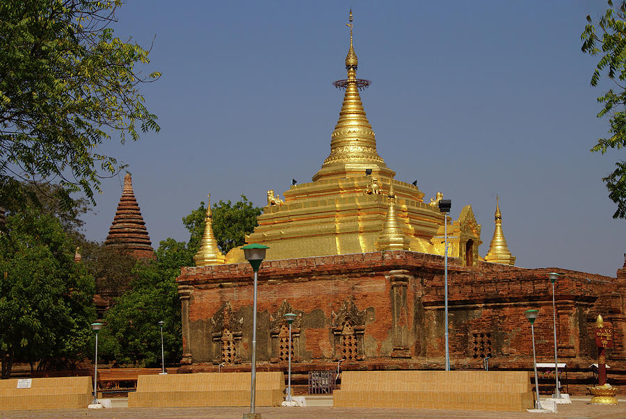 Gold pagoda of Gubyauk nge Photograph by Steve Estvanik
