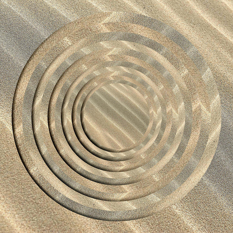 Gold Sand Circles Digital Art by Pelo Blanco Photo