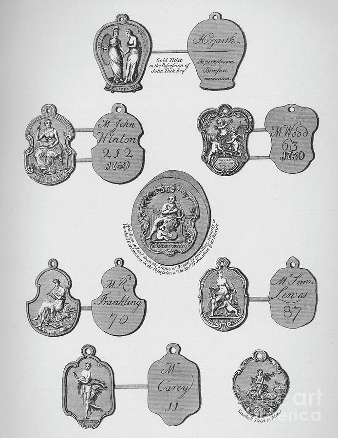 Gold, Silver, And Lead Tickets Drawing by Print Collector