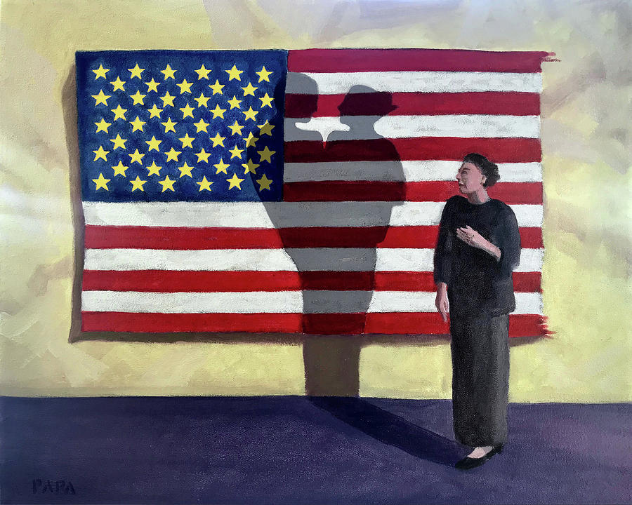 Gold Stars America Painting by Ralph Papa