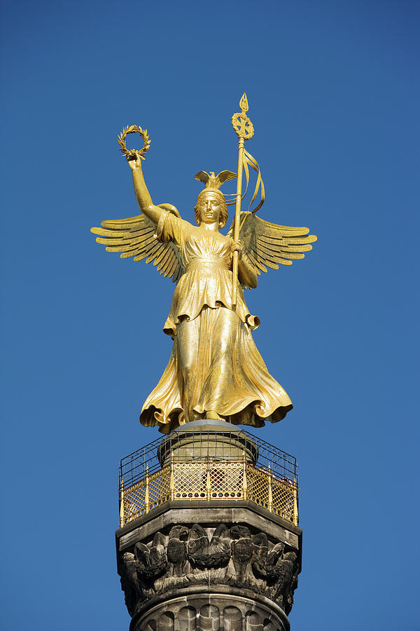 Gold Statue, Victory Column, Berlin, Germany Digital Art by Oanh - Fine ...