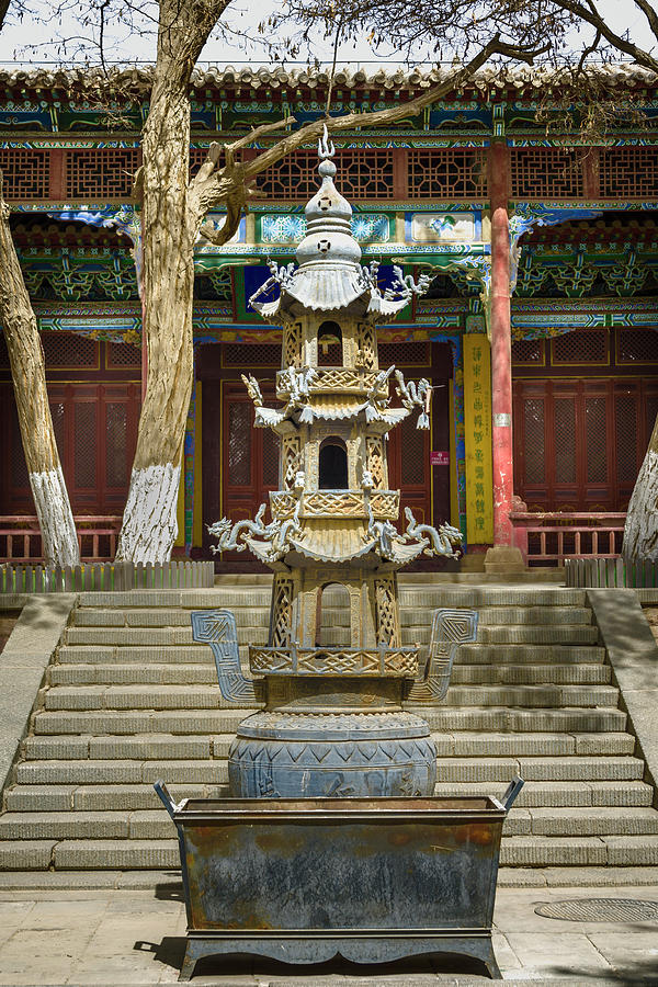 Gold Tower Hall Dafo Temple Zhangye Gansu China Photograph by Adam Rainoff