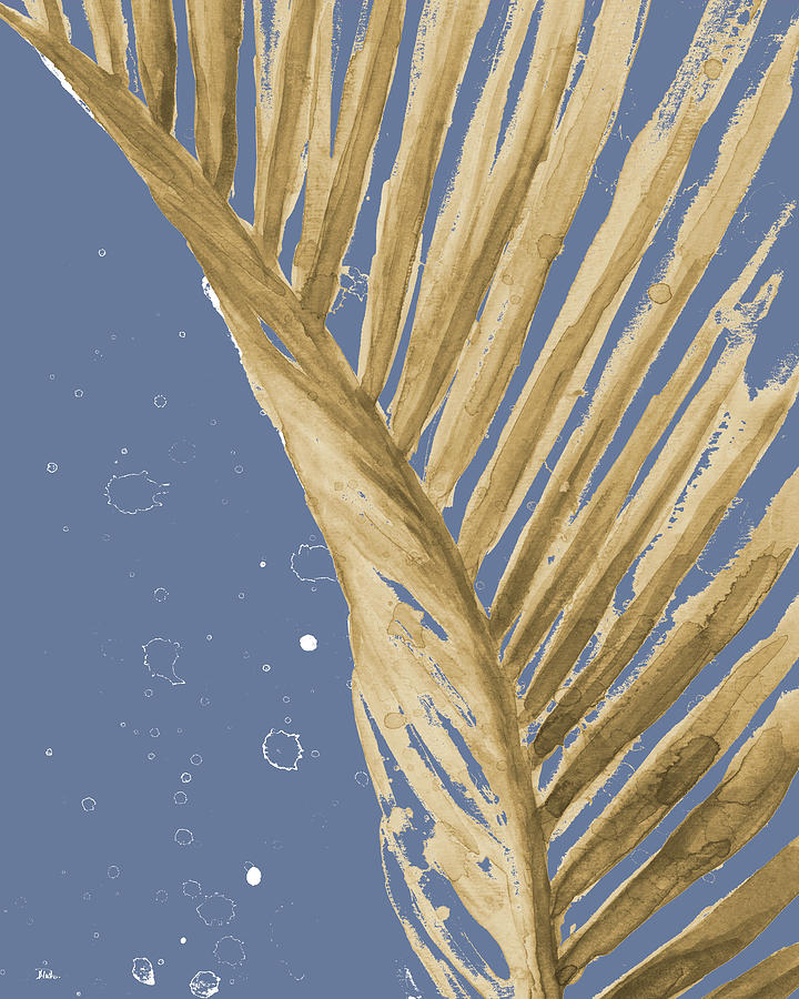 Gold Painting - Gold Wet Palm by Patricia Pinto