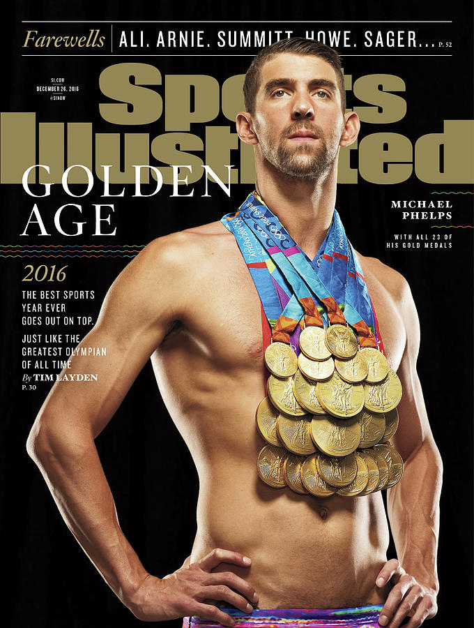 Sports Photograph - Golden Age Michael Phelps Sports Illustrated Cover by Sports Illustrated