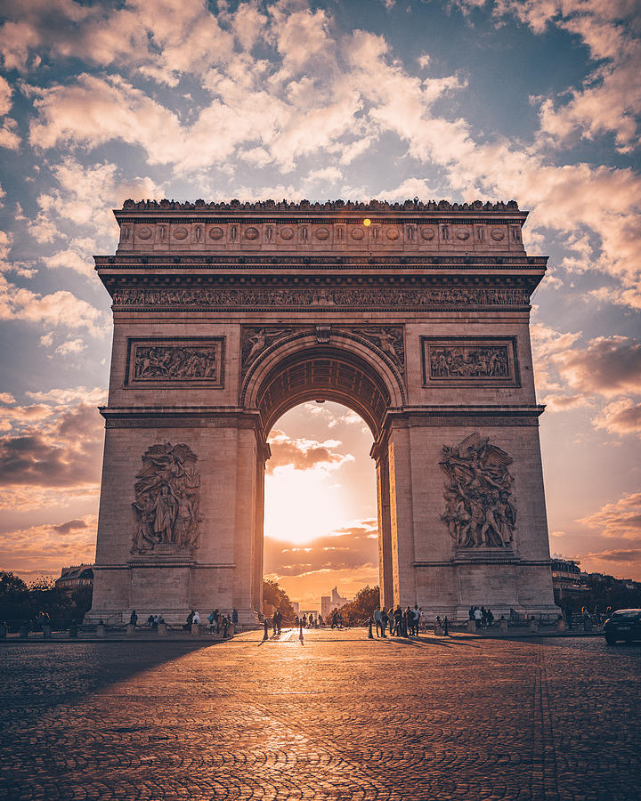Golden Arc Of Paris Photograph by Behdad Pournader