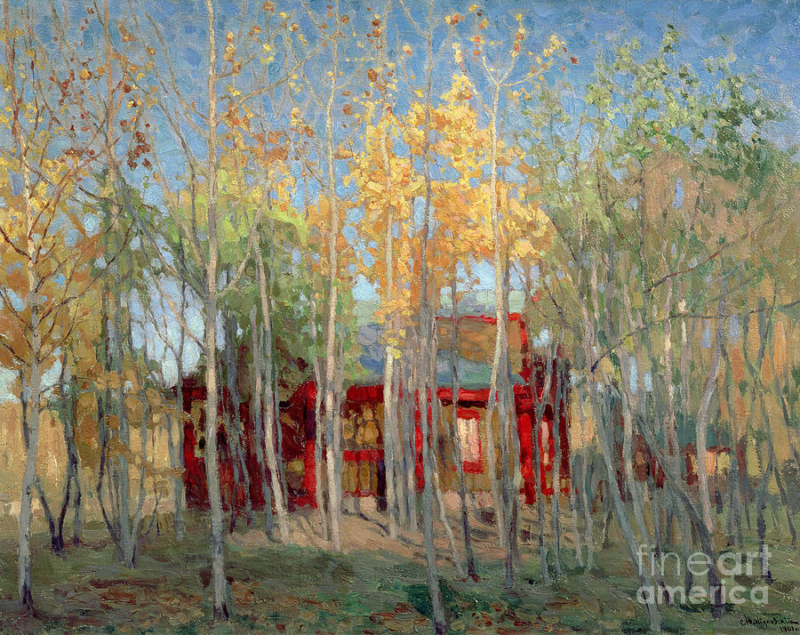 Golden Autumn, 1901 Painting by Stanislav Joulianovitch Joukovski ...