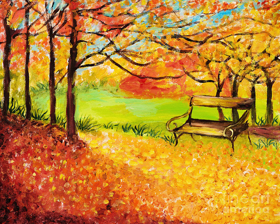 Golden Autumn Painting by Art by Danielle