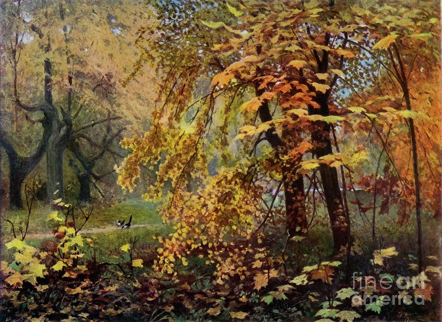 Golden Autumn Drawing by Print Collector