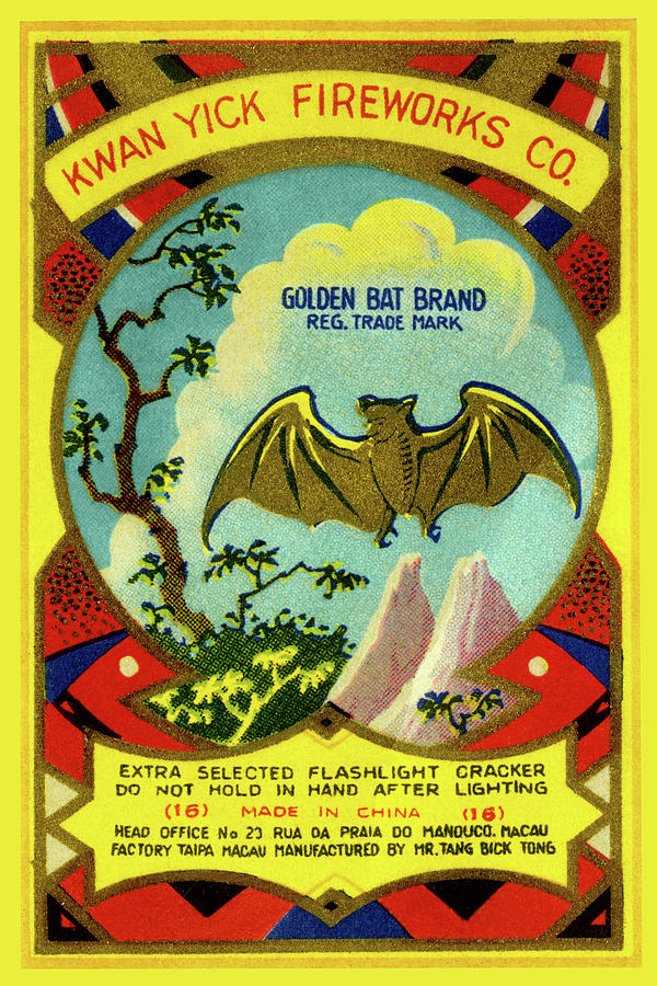 Golden Bat Firecrackers Painting by Unknown