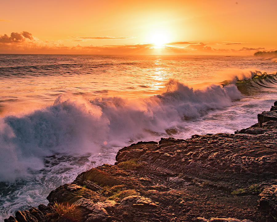 Golden Beach Sunset Photograph by The Hiking Mermaid - Fine Art America
