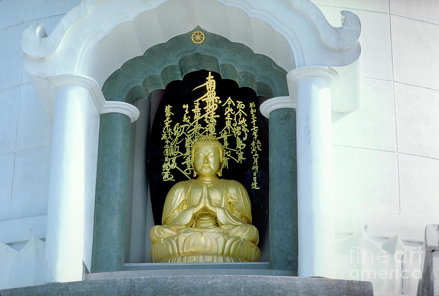 Golden Buddha Statue Of The Gotemba Stupa Shizuoka Japan Photograph By Wernher Krutein