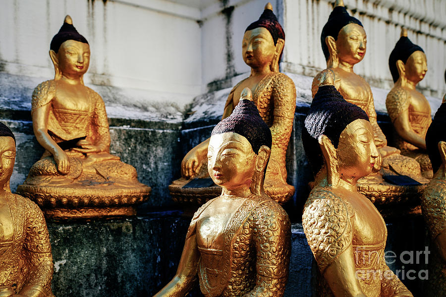 Golden Buddhas Photograph by Dean Harte