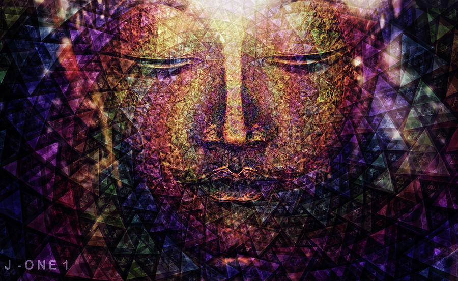 Golden Budha Psy Digital Art by J U A N - O A X A C A