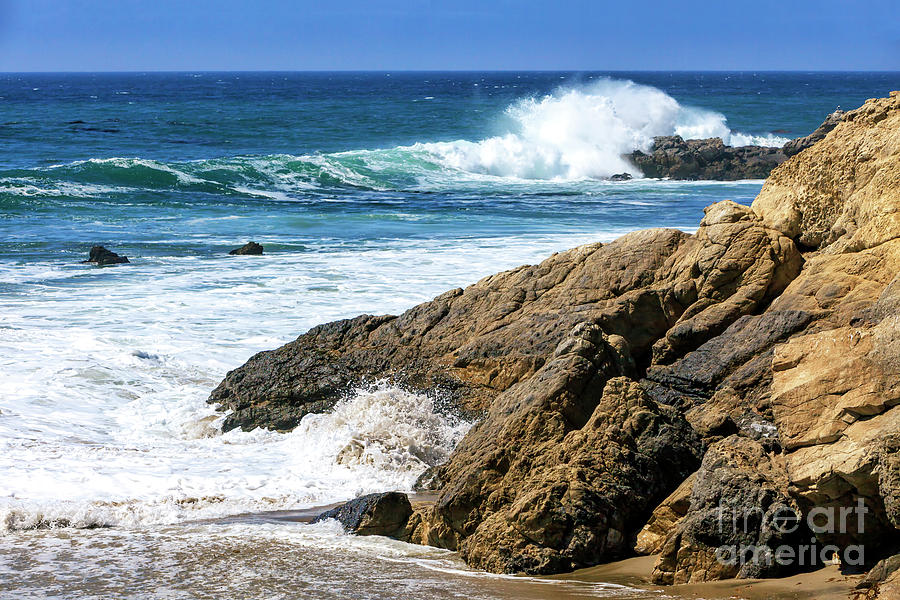 Golden Coast Waves in Malibu Photograph by John Rizzuto