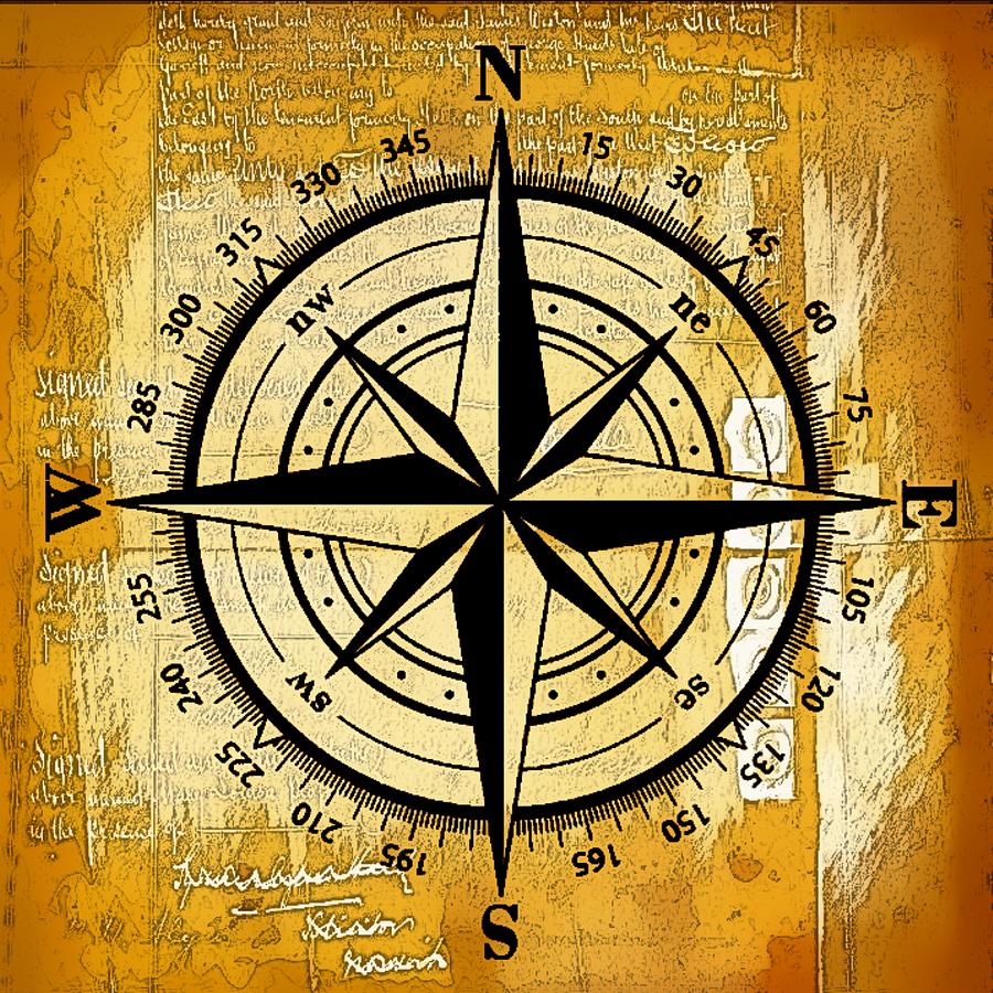 Golden compass Digital Art by Elizabeth Mix - Fine Art America