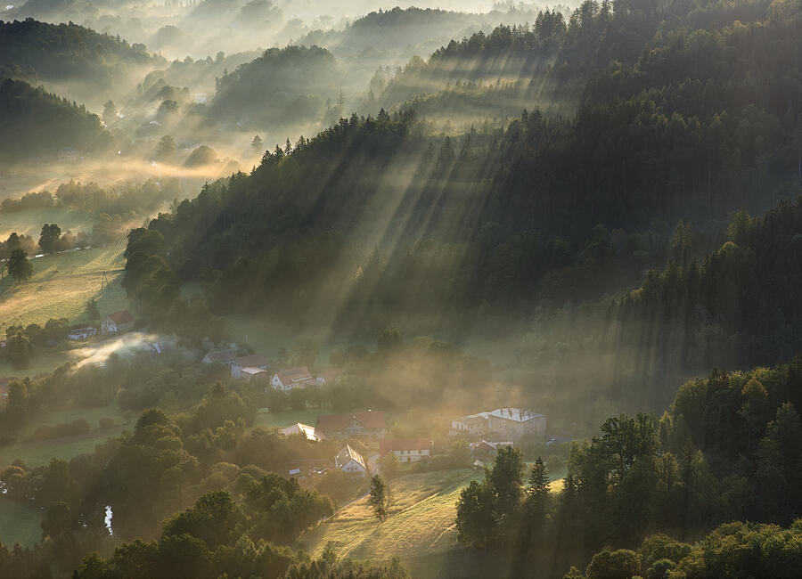 Mountain Photograph - Golden Dawn by Zbyszek Nowak