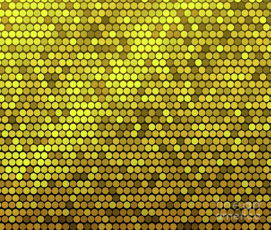 Golden Dots Texture Pattern Digital Art By Croarte