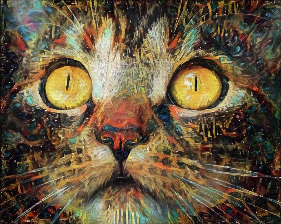 Golden Eyes Dreaming Digital Art by Peggy Collins