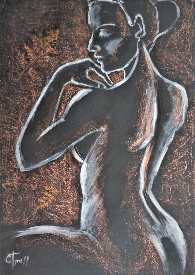 Golden Fern 2 - Female Nude Painting by Carmen Tyrrell