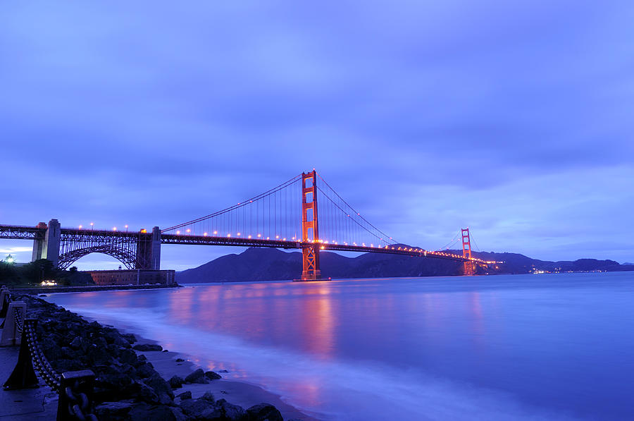 Golden Gate At Dusk Photograph by Sandiegoa