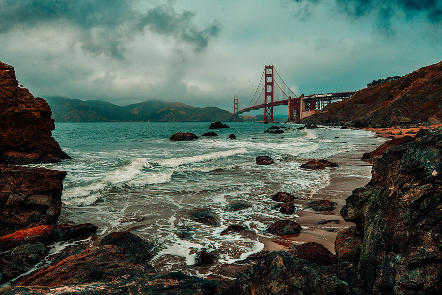Landscape Photograph - Golden Gate Bridge 1 by Pirouz Moshavash