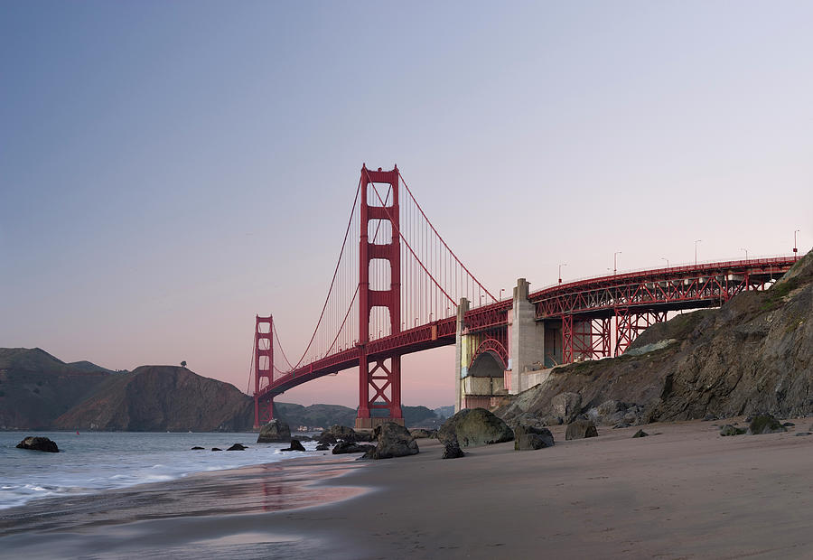Golden Gate Bridge After Sunset Viewed Photograph by Stephanhoerold