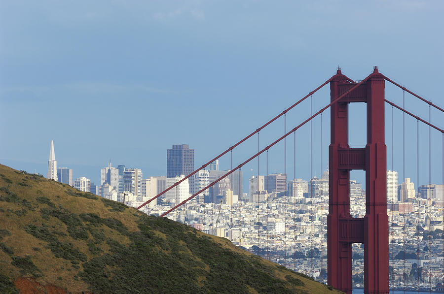 Golden Gate Bridge And San Francisco At Photograph by Gomezdavid