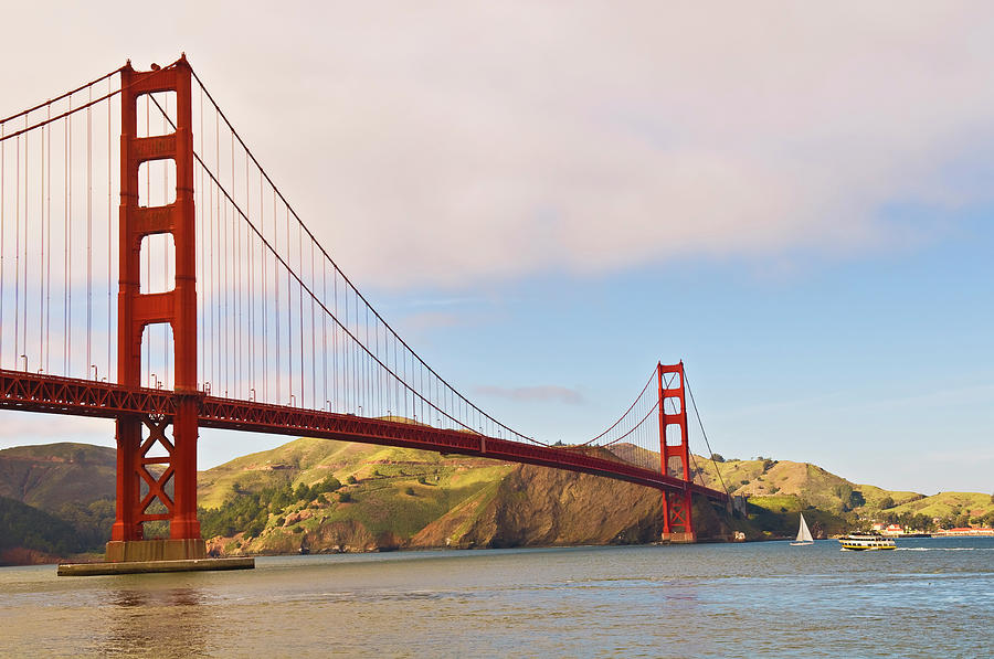 Golden Gate Bridge At Dusk Photograph by Atgfoto