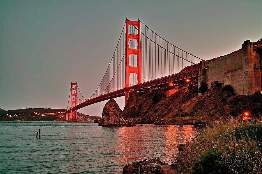 Golden Gate Bridge At Sun Down Photograph by James D. Wilson, Jr.