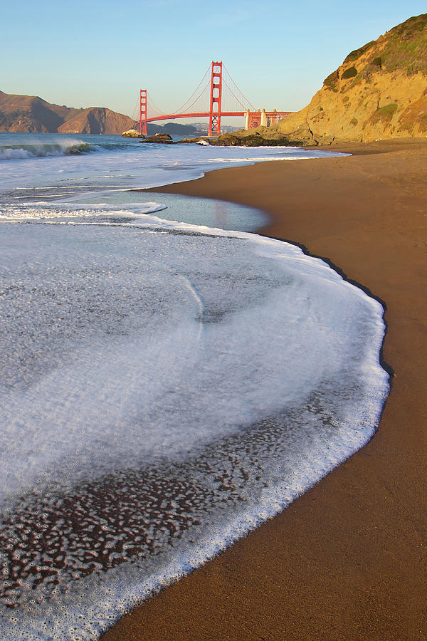 Nature Photograph - Golden Gate Bridge At Sunset by Sean Stieper