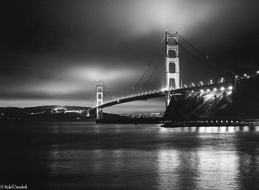 Golden Gate Bridge B/W Photograph by Mike Ronnebeck