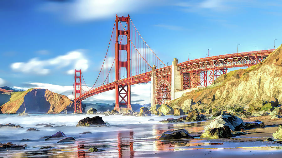 Golden Gate Bridge in San Francisco Painting by Christopher Arndt