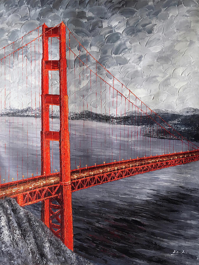 Golden Gate Bridge Painting by May ZHOU - Pixels