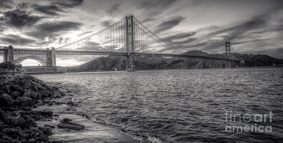 Golden Gate Bridge in Black and White Photograph by Stefano Senise