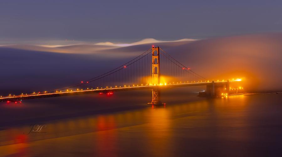 Landscape Photograph - Golden Gate Bridge by Johnson Huang