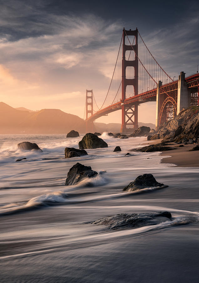 Landscape Photograph - Golden Gate Bridge by Karol Nienartowicz