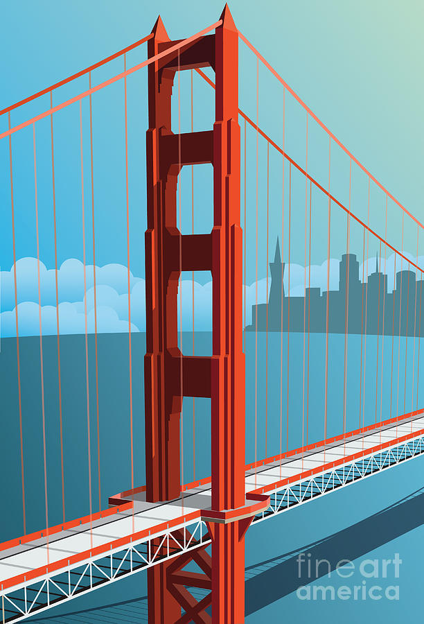 Francisco Digital Art - Golden Gate Bridge by Nikola Knezevic