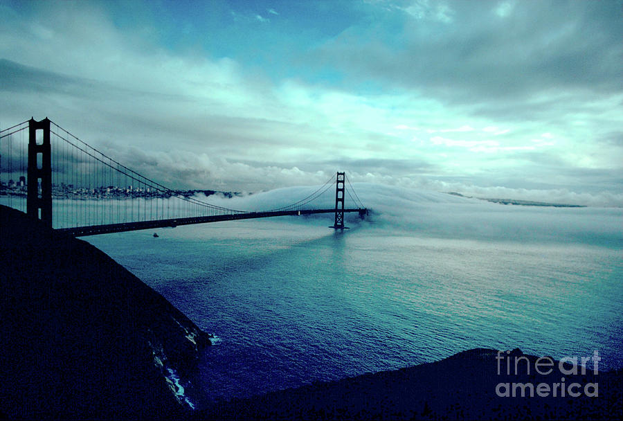 Golden Gate Bridge On A Surreal Foggy Day Photograph