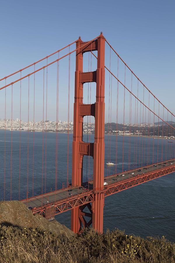 Architecture Painting - Golden Gate Bridge, San Francisco, California 3 by Celestial Images