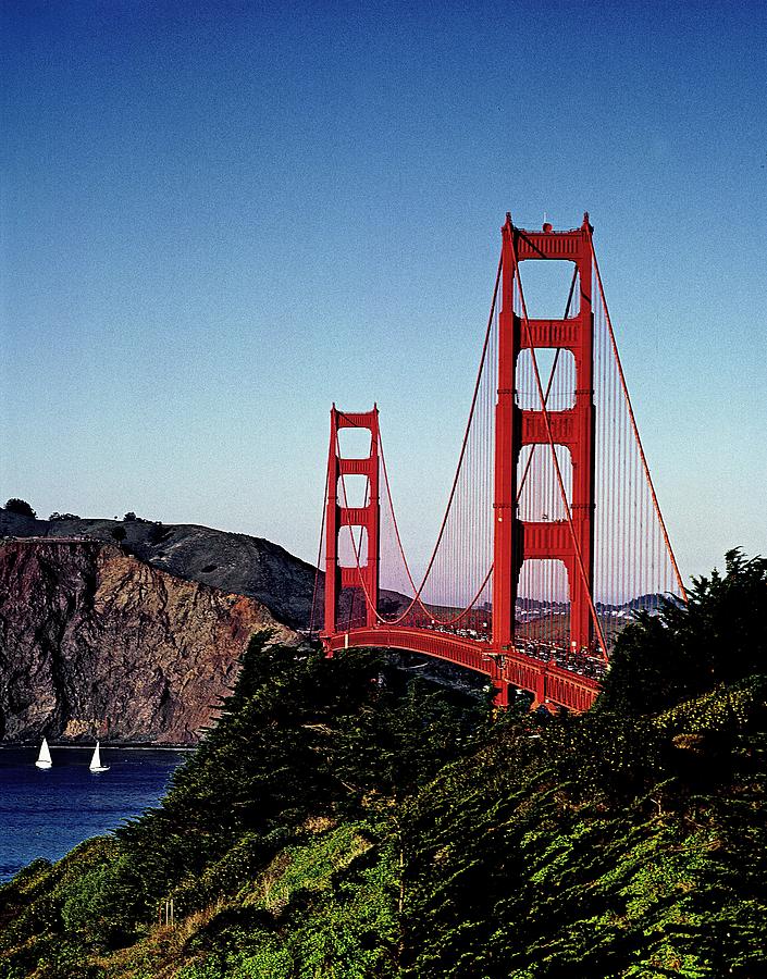Architecture Painting - Golden Gate Bridge, San Francisco, California by Carol M. Highsmith 7b by Celestial Images