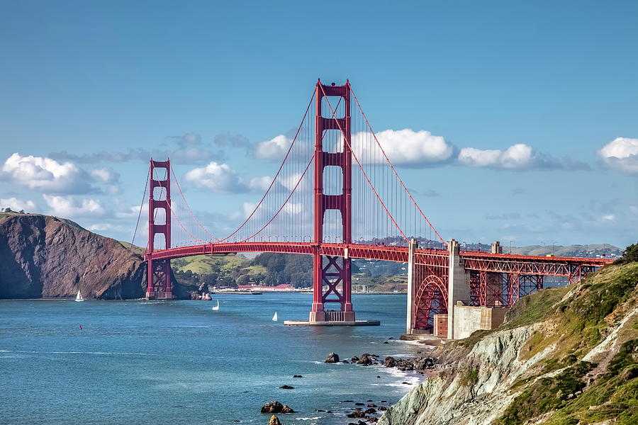 Golden Gate Bridge, San Francisco Digital Art by Sabine Lubenow
