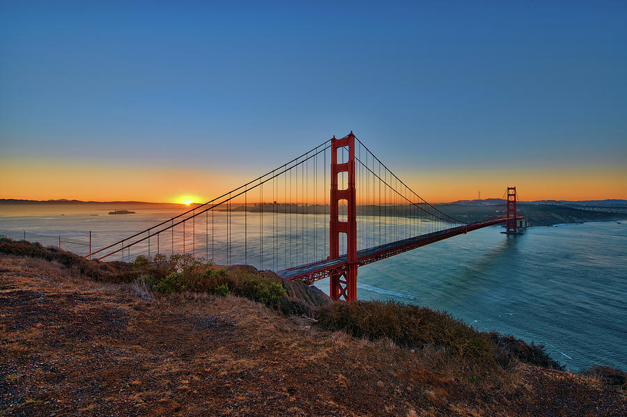 Golden Gate Bridge Sunrise Photograph by Mark Whitt Photography