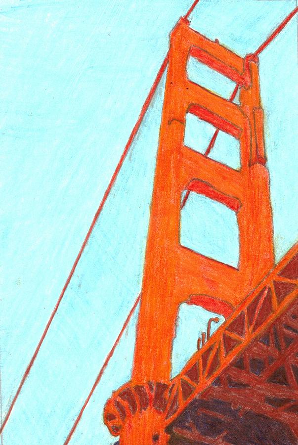 Golden Gate Bridge Tower 4 Drawing by Daniel Buchholz | Fine Art America