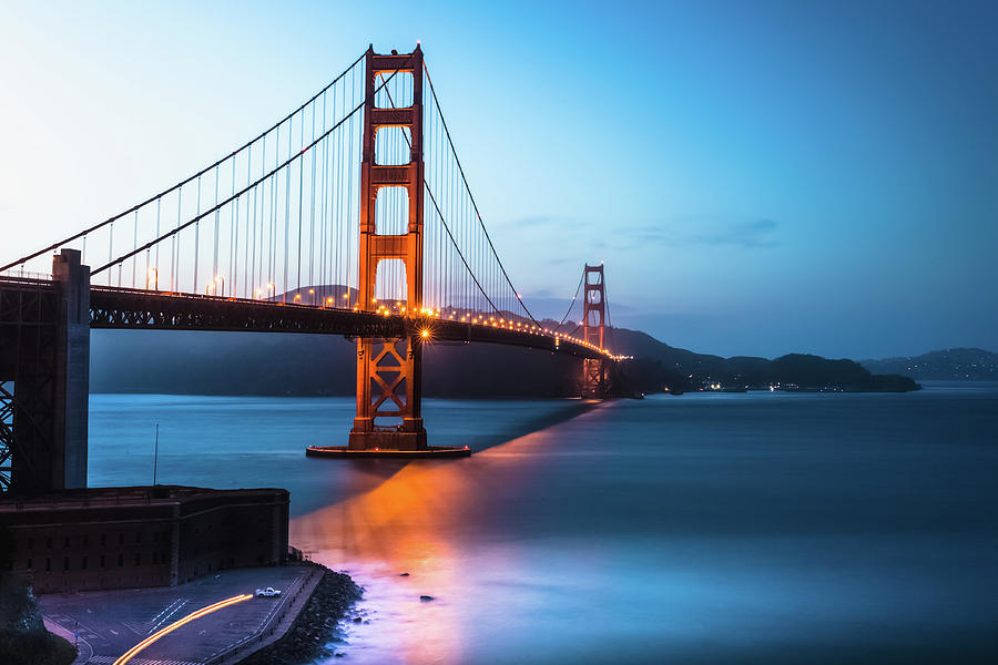 Golden Gate Bridge Twilight, San Photograph by Deimagine