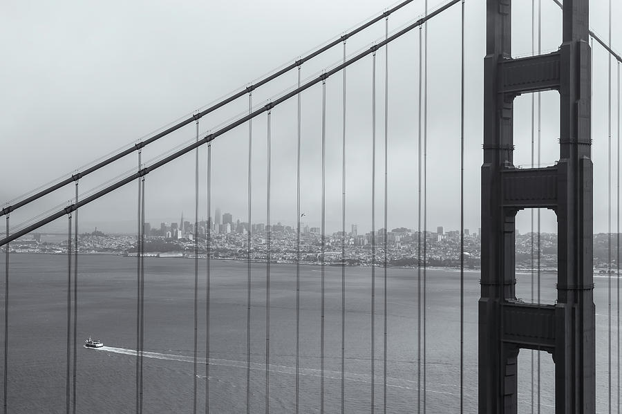 Golden Gate Bw 3 Photograph by Jonathan Nguyen