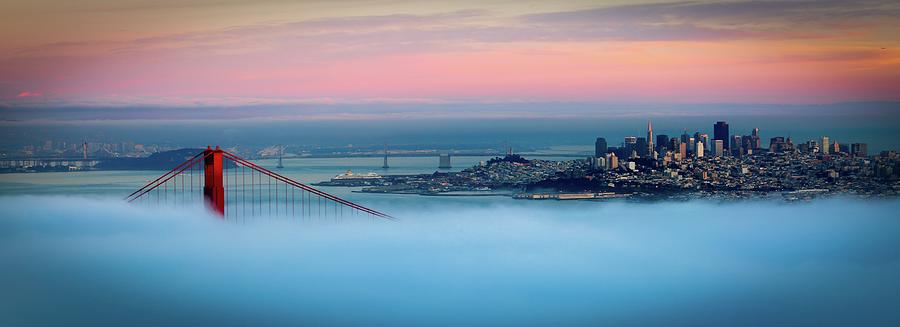 Golden Gate Foggy At Morning Photograph by Mark Brodkin Photography