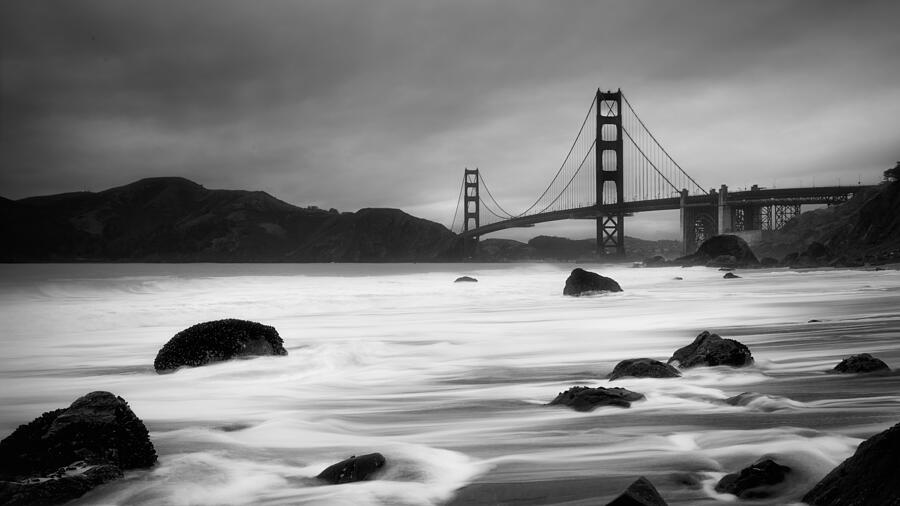 Bridge Photograph - Golden Gate On Pacific by Jianshu